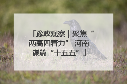 豫政观察｜聚焦“两高四着力” 河南谋篇“十五五”