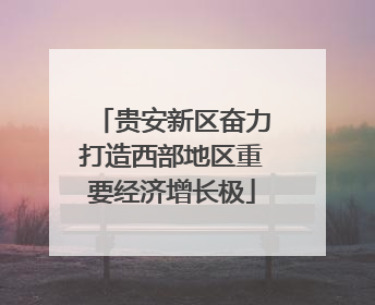 贵安新区奋力打造西部地区重要经济增长极
