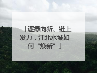 逐绿向新、链上发力，江北水城如何“焕新”