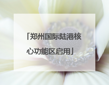 郑州国际陆港核心功能区启用