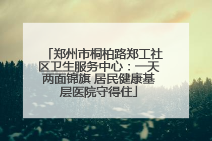 郑州市桐柏路郑工社区卫生服务中心：一天两面锦旗 居民健康基层医院守得住