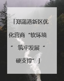 郑蒲港新区优化营商“软环境” 筑牢发展“硬支撑”