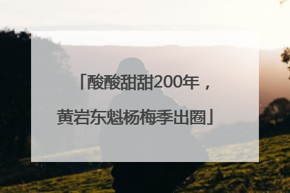酸酸甜甜200年，黄岩东魁杨梅季出圈