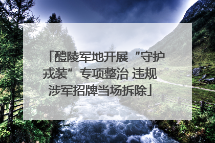 醴陵军地开展“守护戎装”专项整治 违规涉军招牌当场拆除