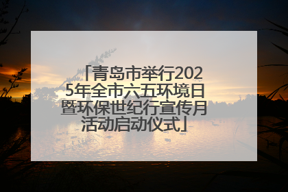 青岛市举行2025年全市六五环境日暨环保世纪行宣传月活动启动仪式
