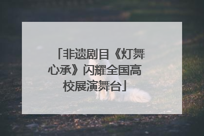 非遗剧目《灯舞心承》闪耀全国高校展演舞台