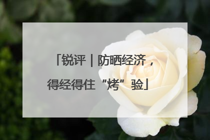 锐评｜防晒经济，得经得住“烤”验