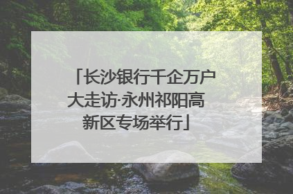 长沙银行千企万户大走访·永州祁阳高新区专场举行