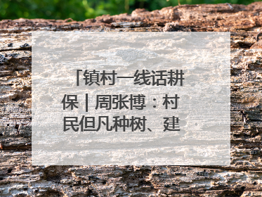 镇村一线话耕保｜周张博：村民但凡种树、建棚、盖房，都要向街道报批