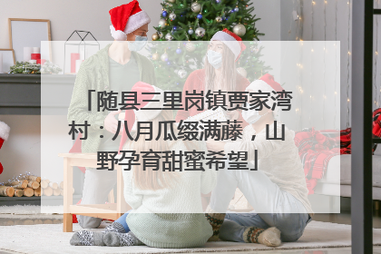 随县三里岗镇贾家湾村：八月瓜缀满藤，山野孕育甜蜜希望