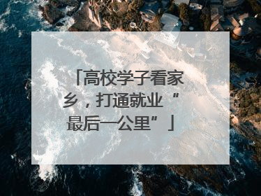 高校学子看家乡，打通就业“最后一公里”