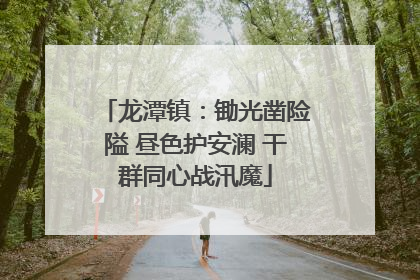 龙潭镇：锄光凿险隘 昼色护安澜 干群同心战汛魔