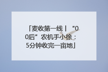 麦收第一线丨“00后”农机手小徐：5分钟收完一亩地