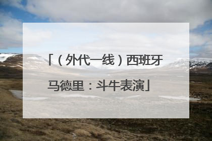 （外代一线）西班牙马德里：斗牛表演