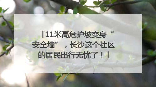 11米高危护坡变身“安全墙”，长沙这个社区的居民出行无忧了！