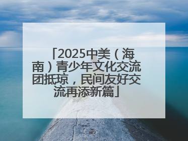 2025中美（海南）青少年文化交流团抵琼，民间友好交流再添新篇