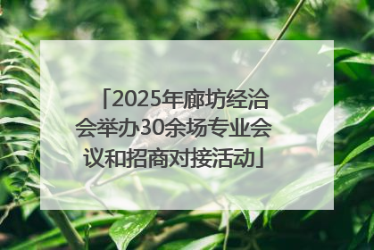 2025年廊坊经洽会举办30余场专业会议和招商对接活动