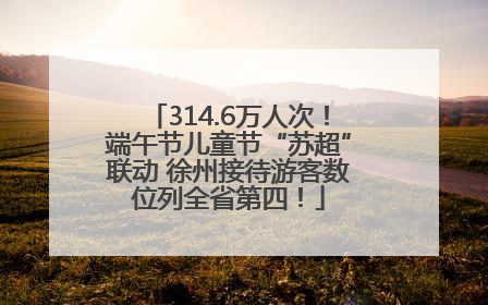 314.6万人次！端午节儿童节“苏超”联动 徐州接待游客数位列全省第四！