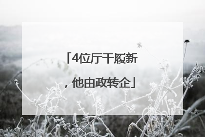 4位厅干履新，他由政转企