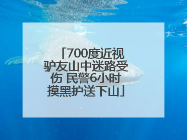 700度近视驴友山中迷路受伤 民警6小时摸黑护送下山