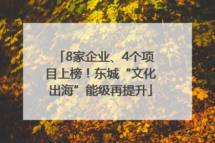 8家企业、4个项目上榜!东城“文化出海”能级再提升