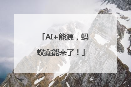 AI+能源，蚂蚁鑫能来了！