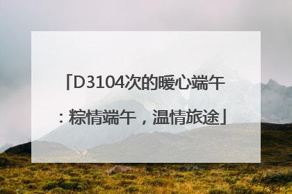 D3104次的暖心端午：粽情端午，温情旅途