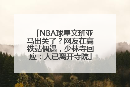NBA球星文班亚马出关了？网友在高铁站偶遇，少林寺回应：人已离开寺院